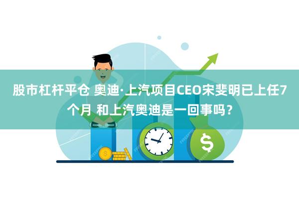 股市杠杆平仓 奥迪·上汽项目CEO宋斐明已上任7个月 和上汽奥迪是一回事吗？