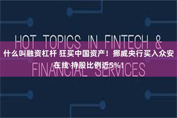 什么叫融资杠杆 狂买中国资产！挪威央行买入众安在线 持股比例近5%！